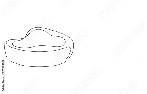 Standing Bathtub Continuous single line drawing