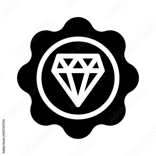 diamond badge glyph icon