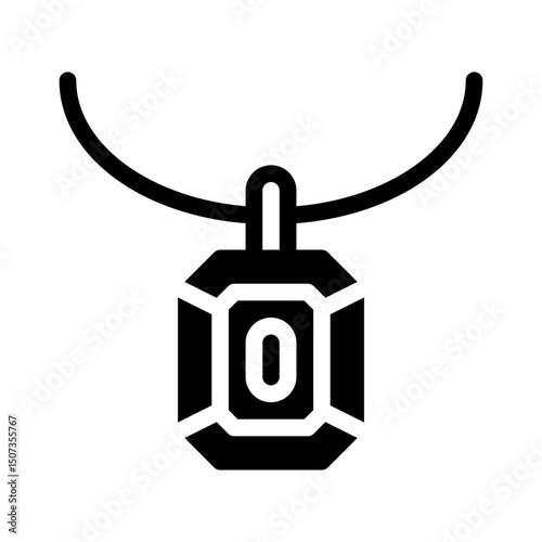 diamond necklace glyph icon