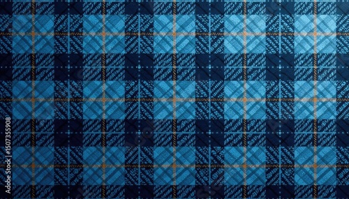 Subtle blue and grey glen plaid, continuous design, graphic, modern