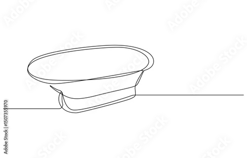 Standing Bathtub Continuous single line drawing