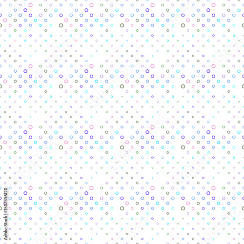 Colorful seamless abstract geometrical ring pattern background