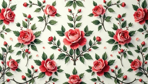 Subtle floral damask pattern, elegant and intricate , textile, pattern, background