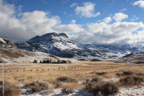 Photographic view of Wyoming’s Bighorn Mountain scenery  
 photo