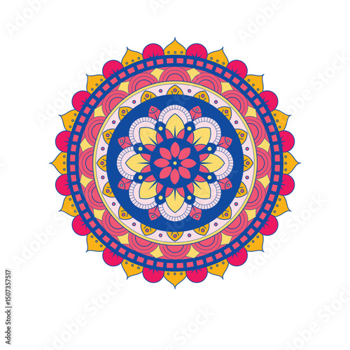 Beautiful colorful mandala design pattern background