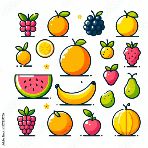 fresh fruit illustration