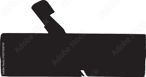 vector; silhouette plane tool black and white