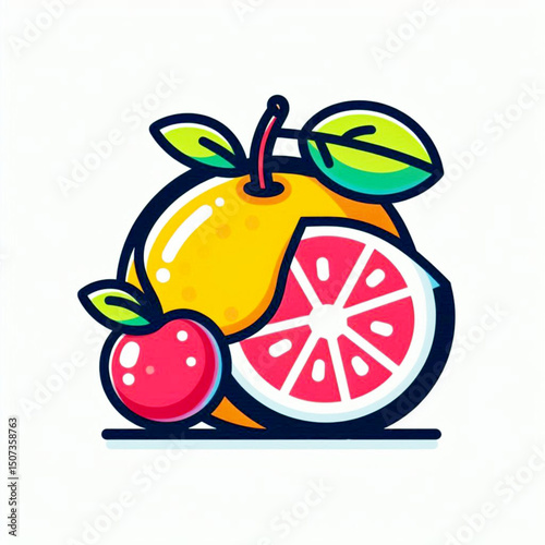 fresh fruit illustration
