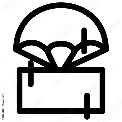 Parachute delivery icon