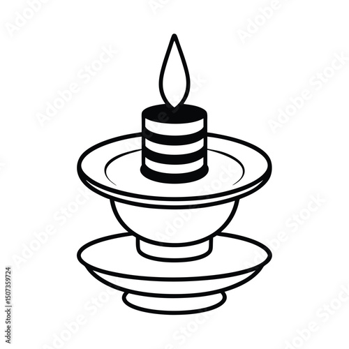 Layered Glaze Effect Candle Holder