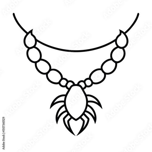 Scorpion Pincer Inspired Necklace Design