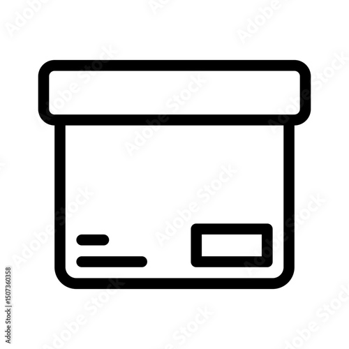 box with lid line icon