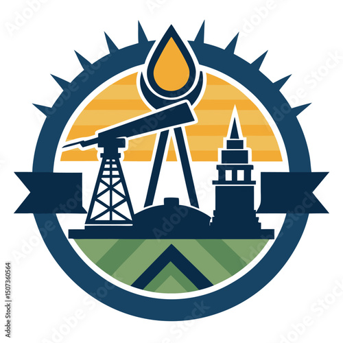Oil Industry Logo Design Concept  Vector Art and Illustration for Energy Branding

