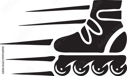Inline Skating Silhouette Icon