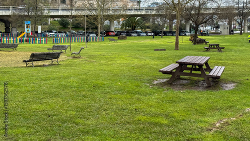 Photography Verdant benches and solitude-laced picnic tables await joyous Easter picnics and