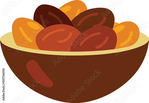 vector illustration of a bowl of cereal