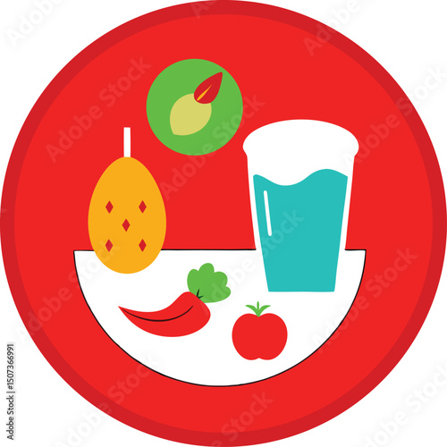 vector illustration of a fruit juice