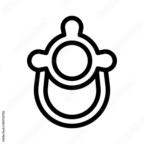 teething toy line icon
