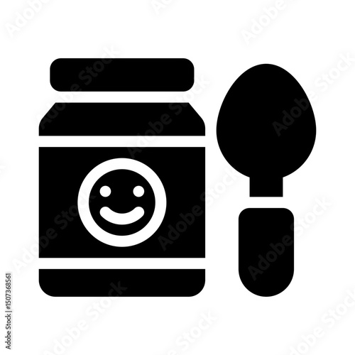 baby food glyph icon