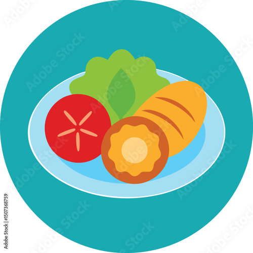 croissant with jam and fruits