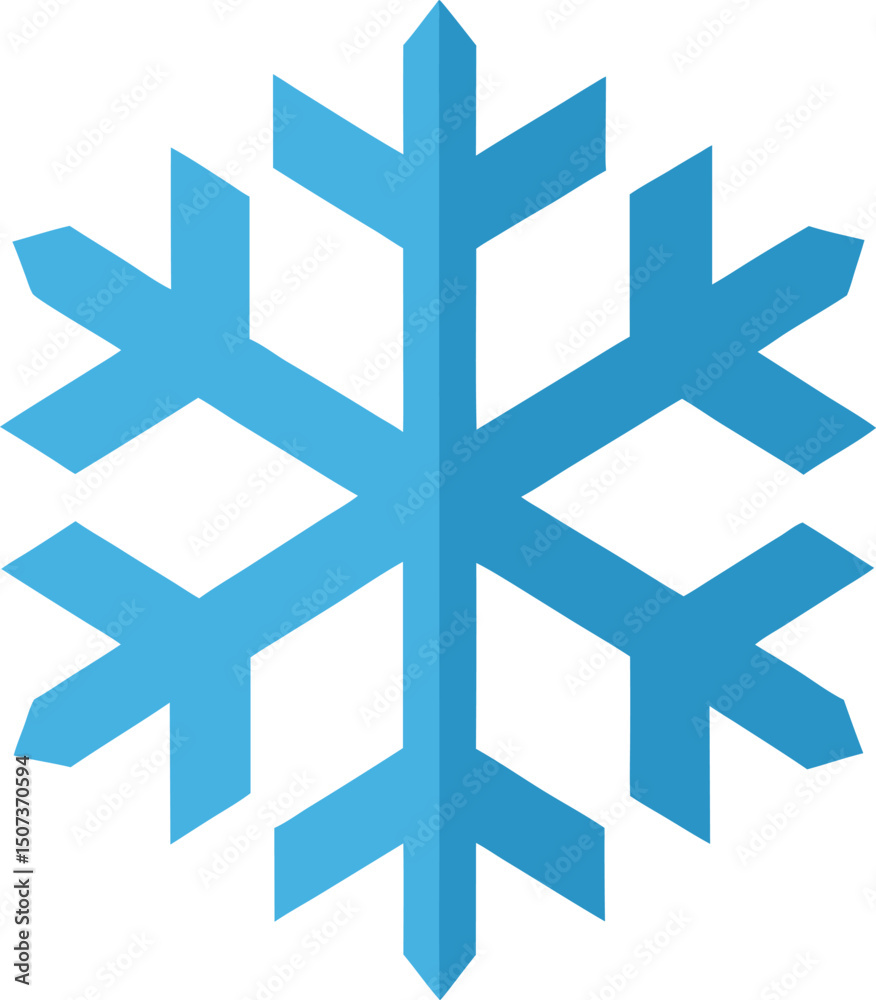 Obraz premium snowflake icon on blue background