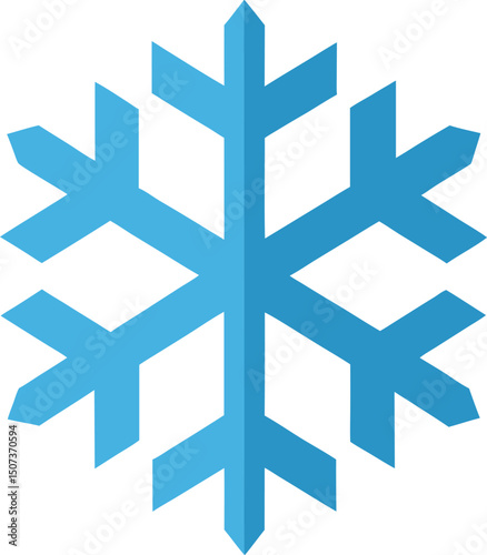 snowflake icon on blue background