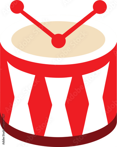 drum and drumsticks