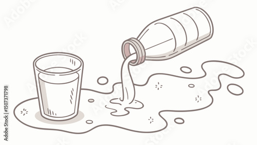 Flat vector milk blot