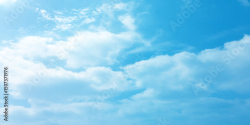 sunny sky blue light watercolor background. Aquarelle painting brush effect card paper textured canvas cloudy smoke space for text, entertaining card, template. aquamarine color graphics illustration