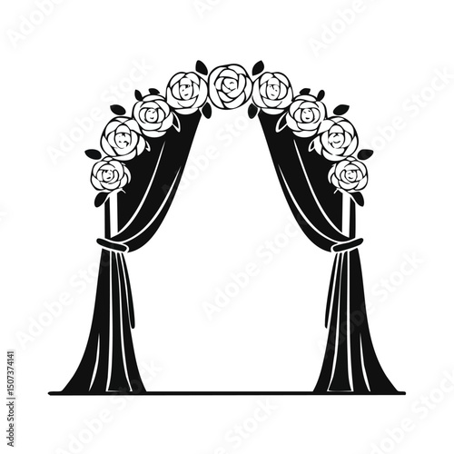 Wedding Arch Silhouette – Floral Ceremony Icon