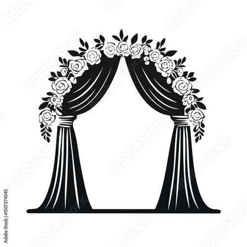Wedding Arch Silhouette – Floral Ceremony Icon