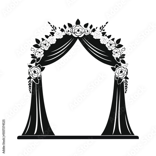 Wedding Arch Silhouette – Floral Ceremony Icon