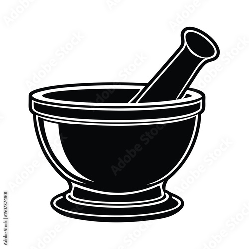 mortar with pestle