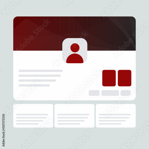 Futuristic LinkedIn cover photo mockup featuring abstract design for professional social media branding