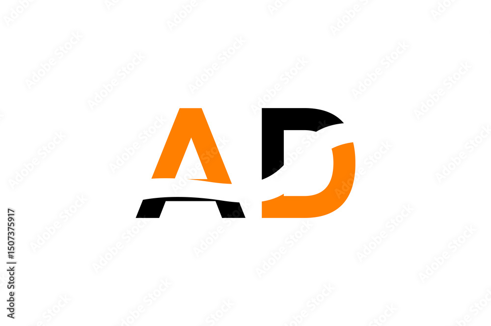 A D LOGO DESIGN VECTORE