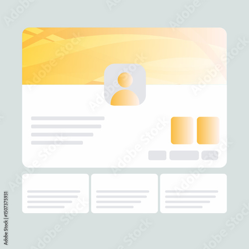 Creative abstract LinkedIn banner mockup template for corporate profile and personal branding