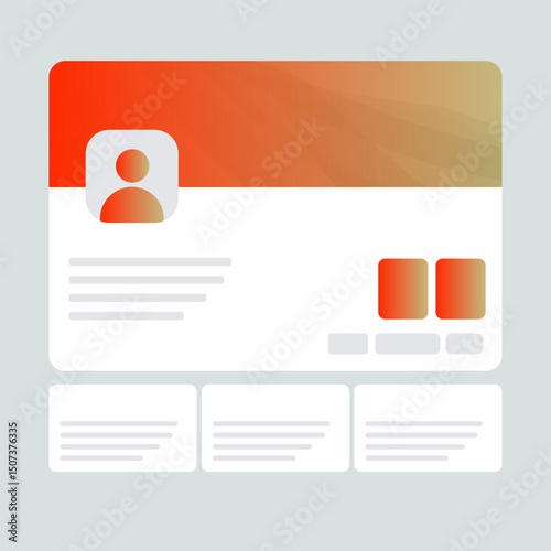 Corporate LinkedIn profile banner mockup featuring smooth gradient design for modern branding