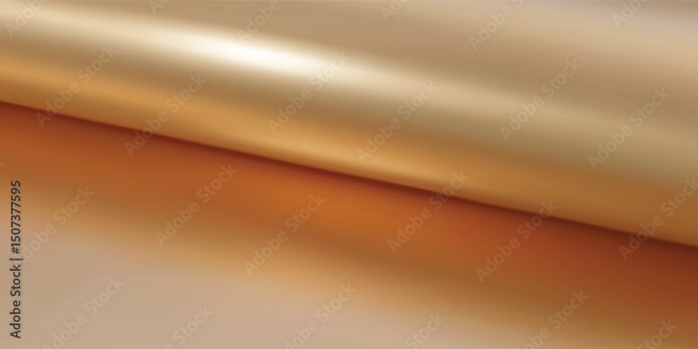 Gold scroll paper background. Modern abstract smooth glowing shining texture with gold background. 3D Vector illustration. Gold scroll paper background. Modern abstract smooth glowing shining texture with gold background. 3D Vector illustration.