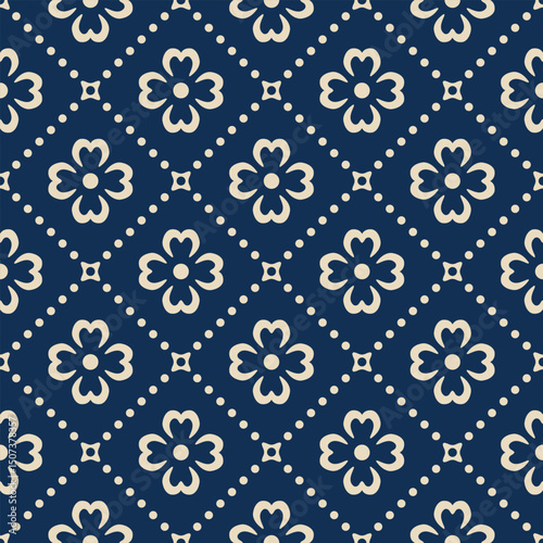 Abstract geometric seamless floral pattern. Graphic modern  stylish texture.