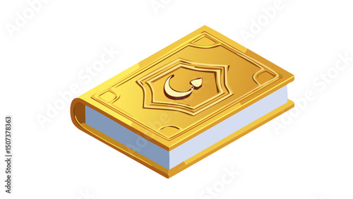 Decorative Quran Calligraphy in Gold Vector Style
