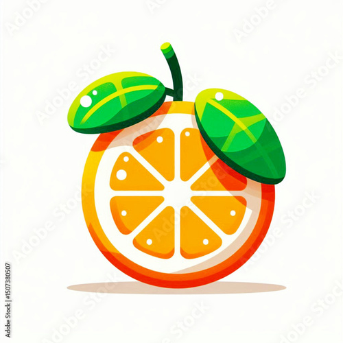  illustration of an orange fruit