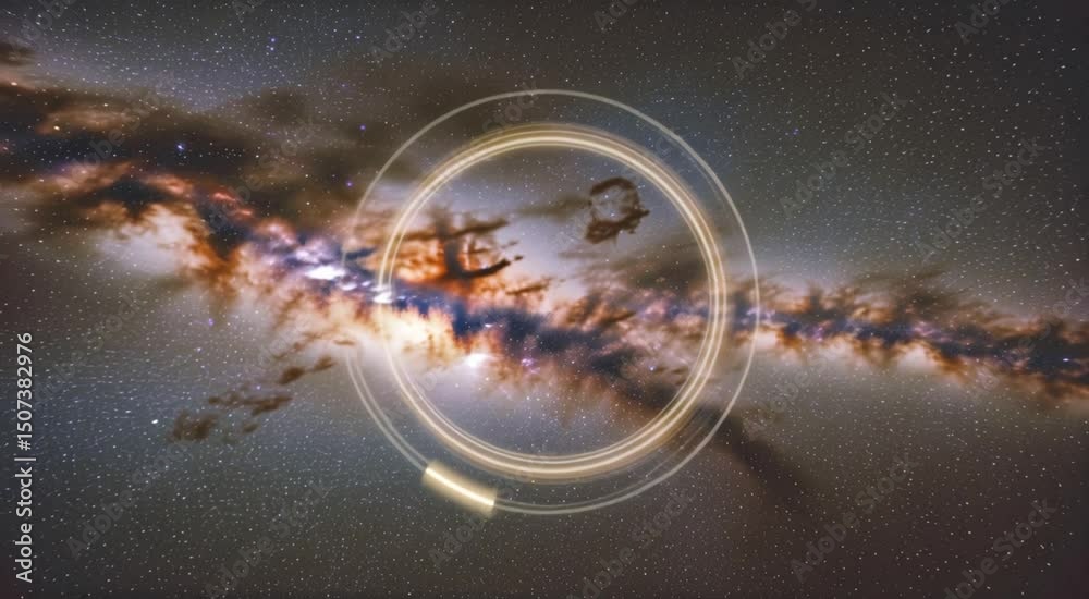 Cosmic ring nebula galaxy starscape space background