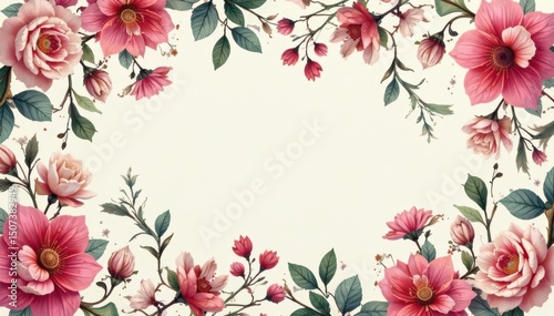 Delicate paisley floral pattern, soft color palette, flowing lines , background, nature