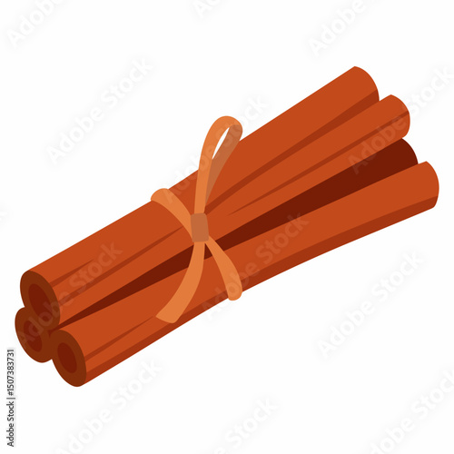 cinnamon sticks isolated on white