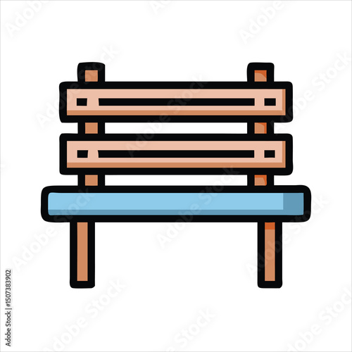 bench on a white background