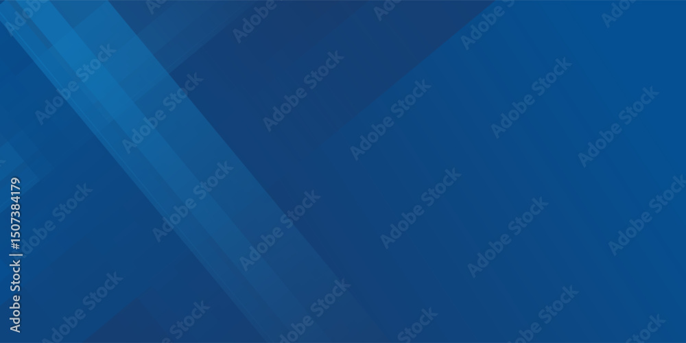 Obraz premium Blue background with abstract box rectangle geometric shapes modern element for banner, presentation design and flyer