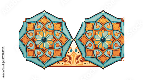 Intricate Arabic Decorative Tile Pattern Design
