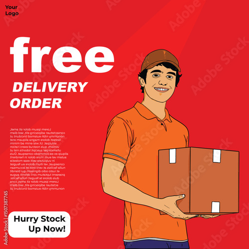 delivery man with parcel delivery