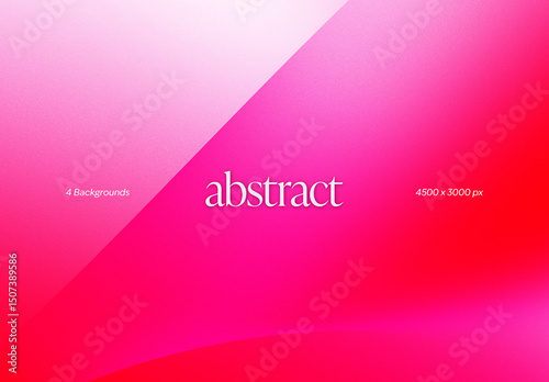 Set of Pink and Red Gradient Background Textures
