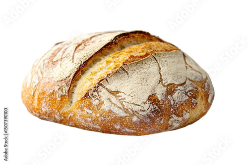 loaf of bread isolated on white background